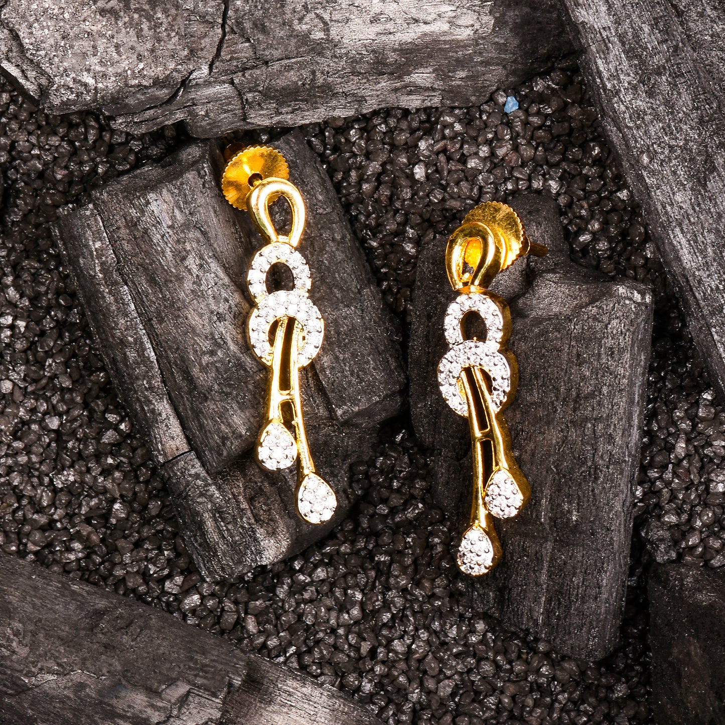 Ornapp Cubic zirconia Thread design Necklace set| Premium range| American diamond set