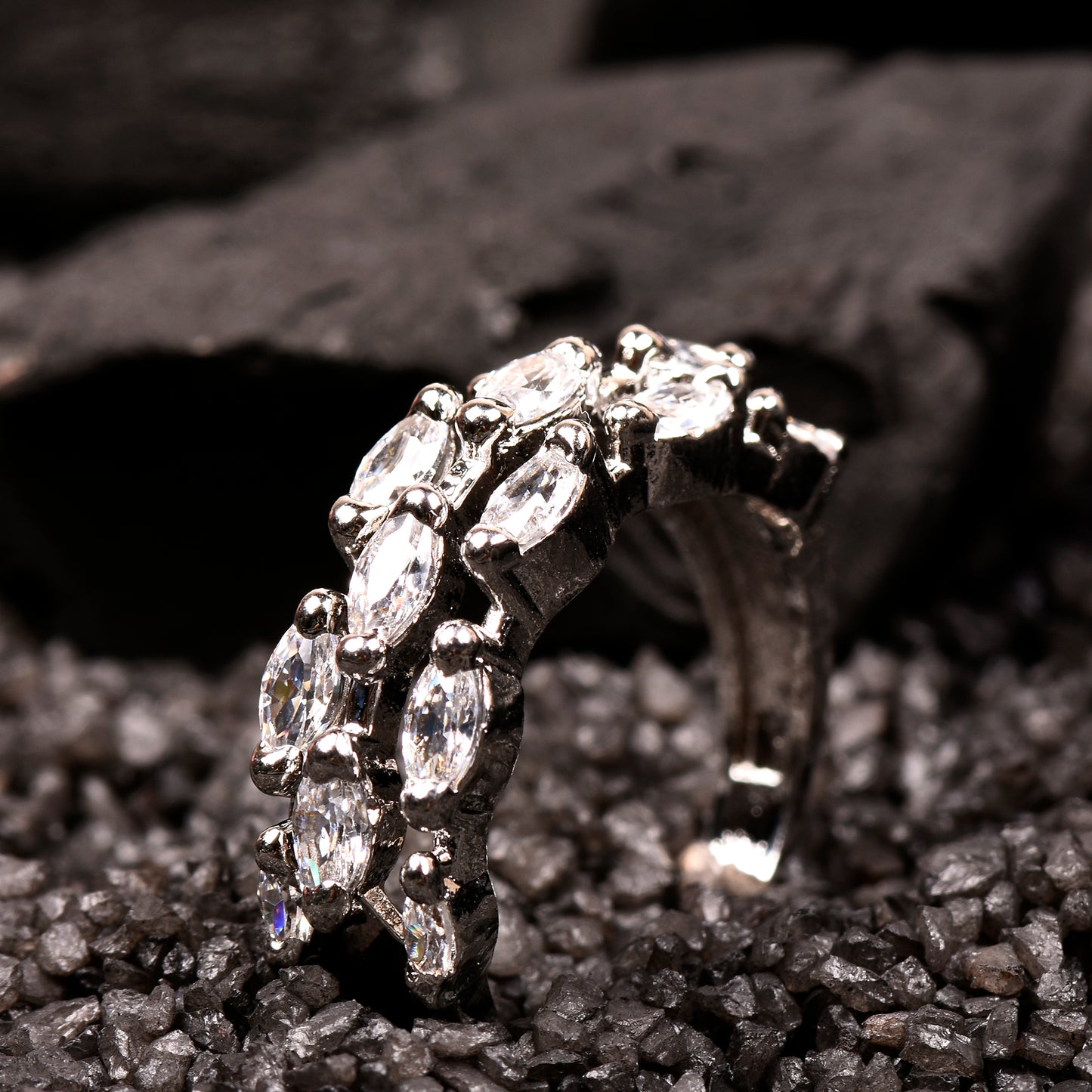 Ornapp Cubic zirconia Adjustable Diamond design Ring| Exclusive range| Gift for her