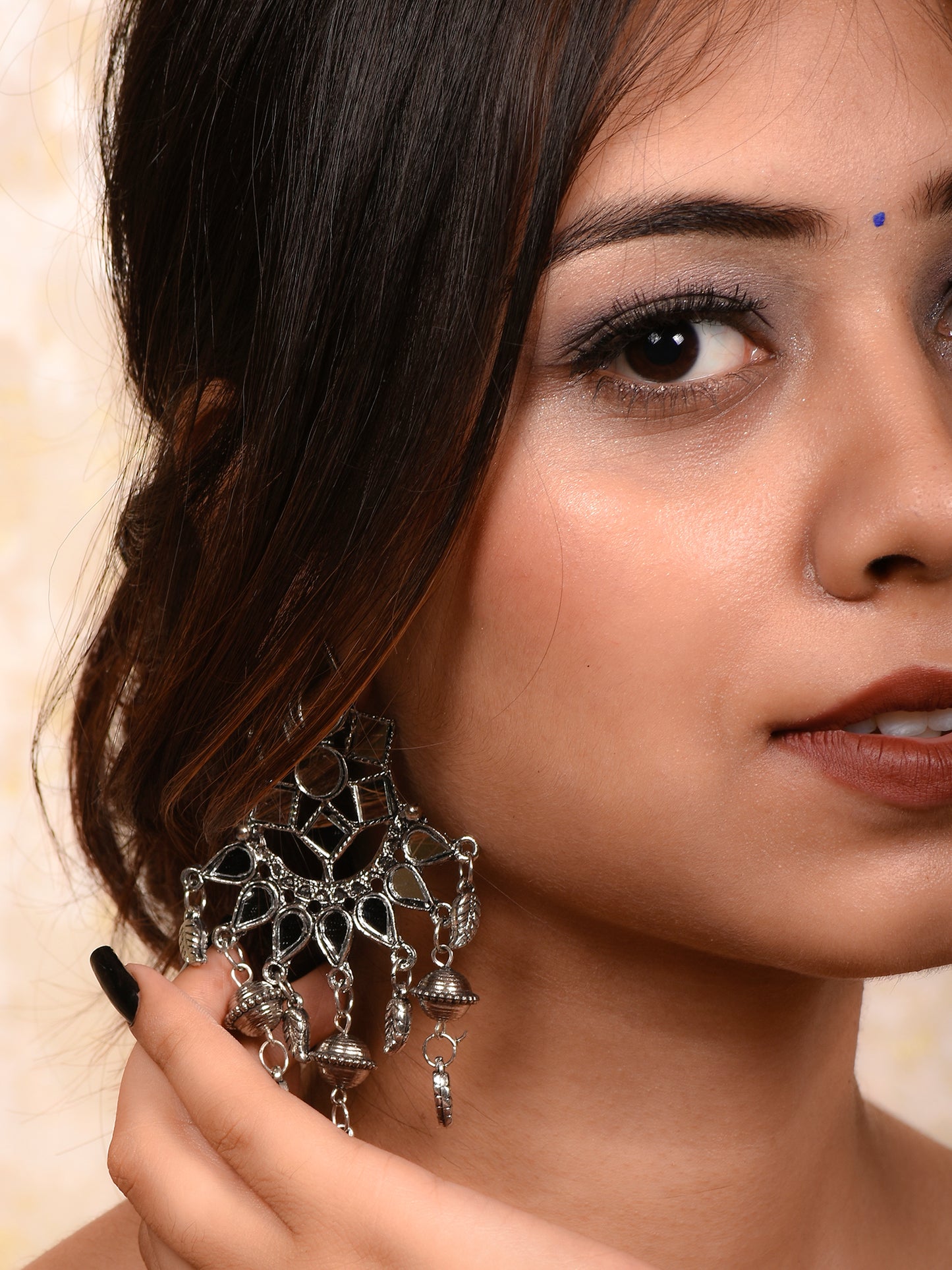 Ornapp Oxidized Mirror Earrings| Stylish Jewelry| Oxidized Range