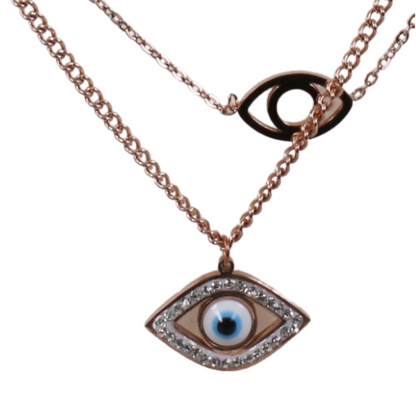 Evil eye Rose Gold Necklace