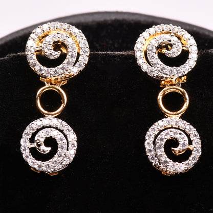 Ornapp Cubic zirconia round design Necklace set| Premium range| American diamond set