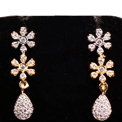 Ornapp Cubic zirconia Elegant Flower design Necklace set| Special range| American diamond set