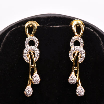 Ornapp Cubic zirconia Thread design Necklace set| Premium range| American diamond set