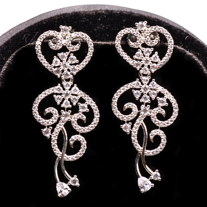 Ornapp Cubic zirconia Flower studded design Necklace set| Premium range| American diamond set