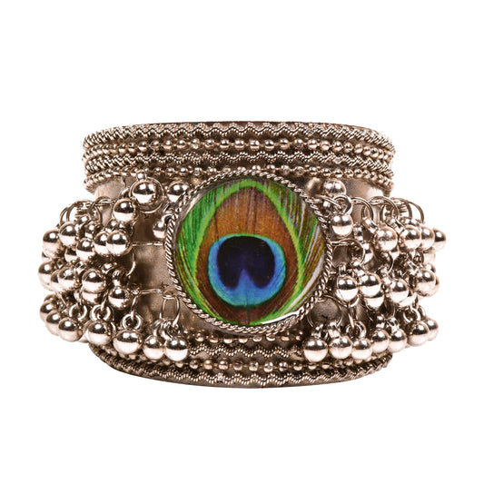 Ornapp Oxidized Krishan ji leaf Bracelet| Mainstream Jewelry| Oxidized Range