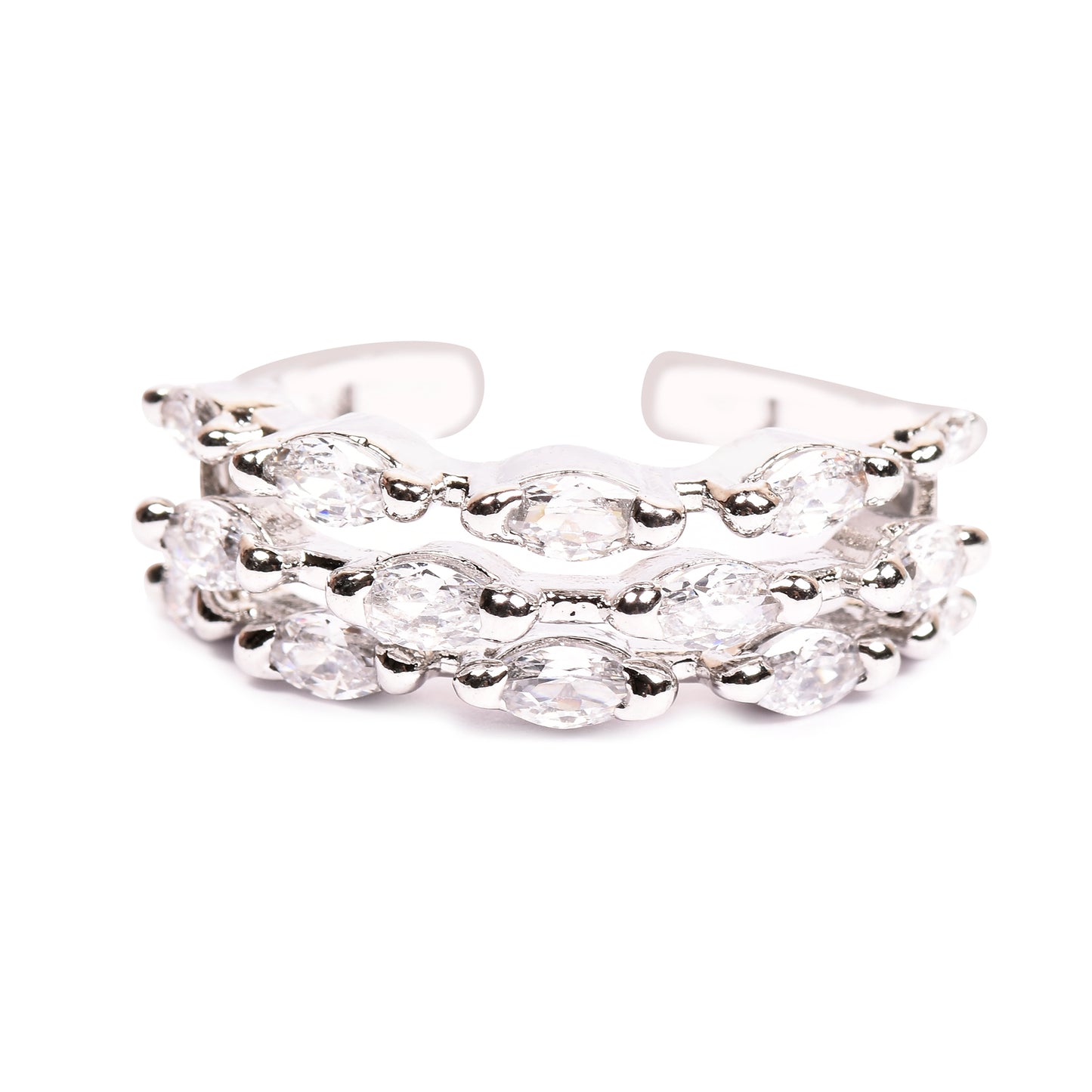 Ornapp Cubic zirconia Adjustable Diamond design Ring| Exclusive range| Gift for her