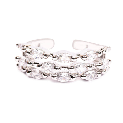 Ornapp Cubic zirconia Adjustable Diamond design Ring| Exclusive range| Gift for her