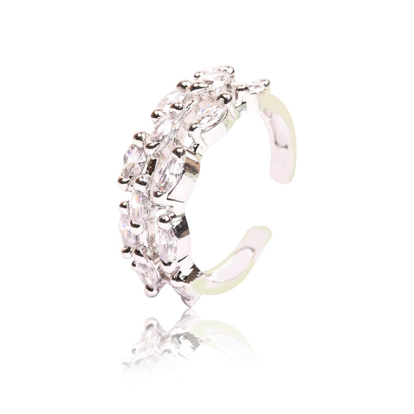 Ornapp Cubic zirconia Adjustable Diamond design Ring| Exclusive range| Gift for her