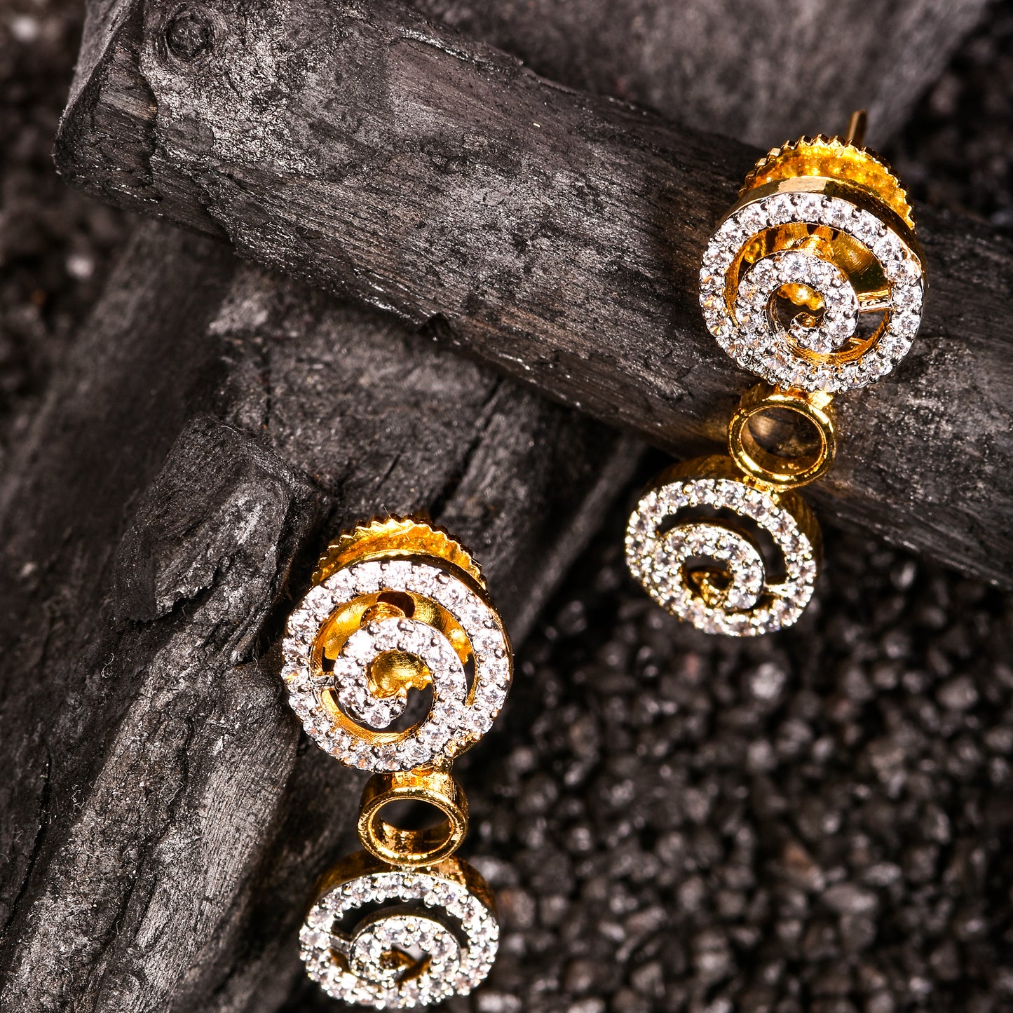 Ornapp Cubic zirconia round design Necklace set| Premium range| American diamond set