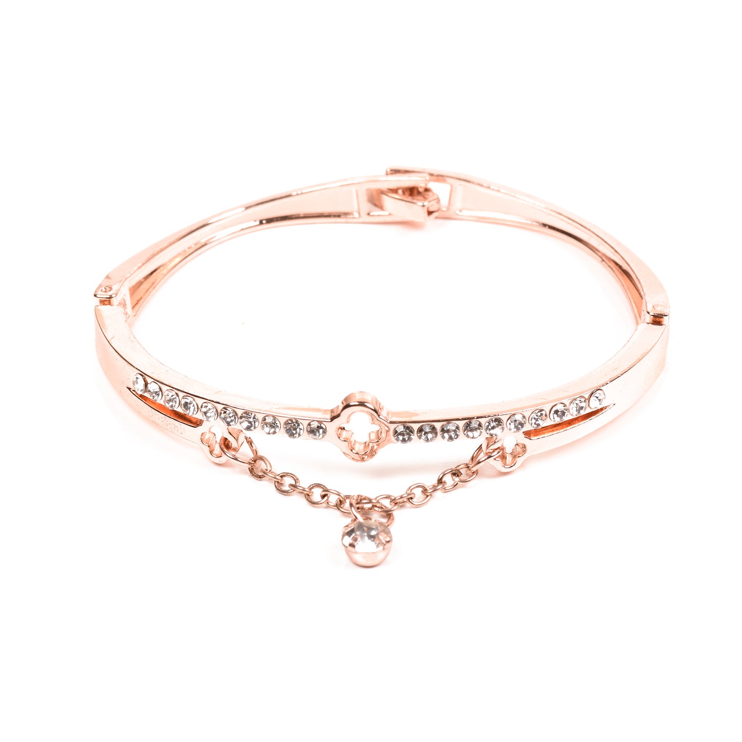 Ornapp Rose Gold Beautiful Cross design Bracelet |Decorative Bracelet| Gift for women and girls|