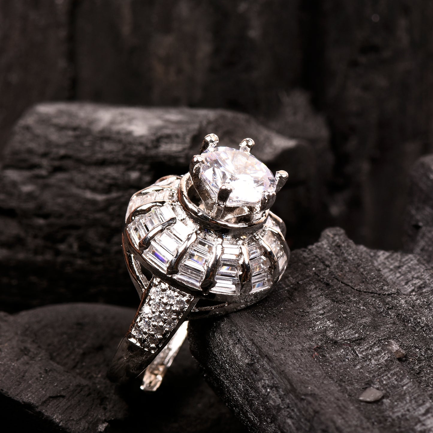 Ornapp Cubic zirconia Adjustable Diamond design Ring| Exclusive range| Gift for her