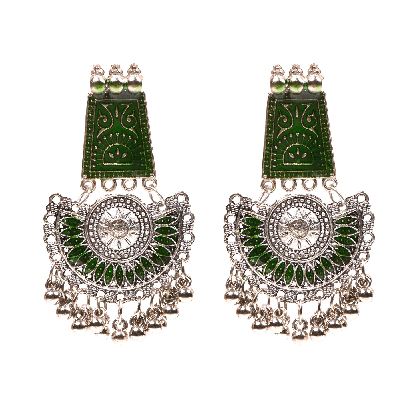 Ornapp Oxidized Special design Jhumki Earrings| Fashion Jewelry| Oxidized Range