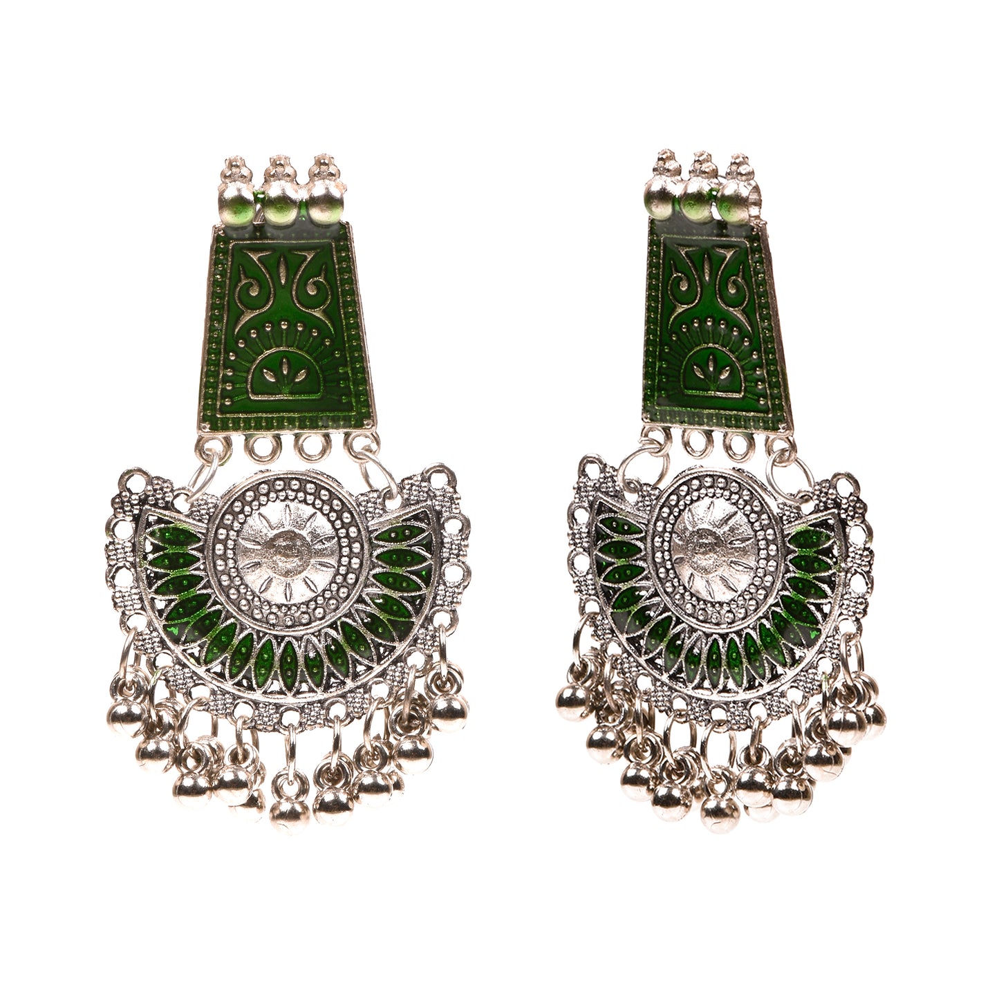 Ornapp Oxidized Special design Jhumki Earrings| Fashion Jewelry| Oxidized Range