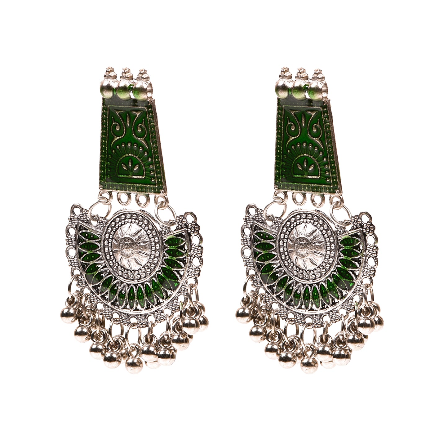 Ornapp Oxidized Special design Jhumki Earrings| Fashion Jewelry| Oxidized Range
