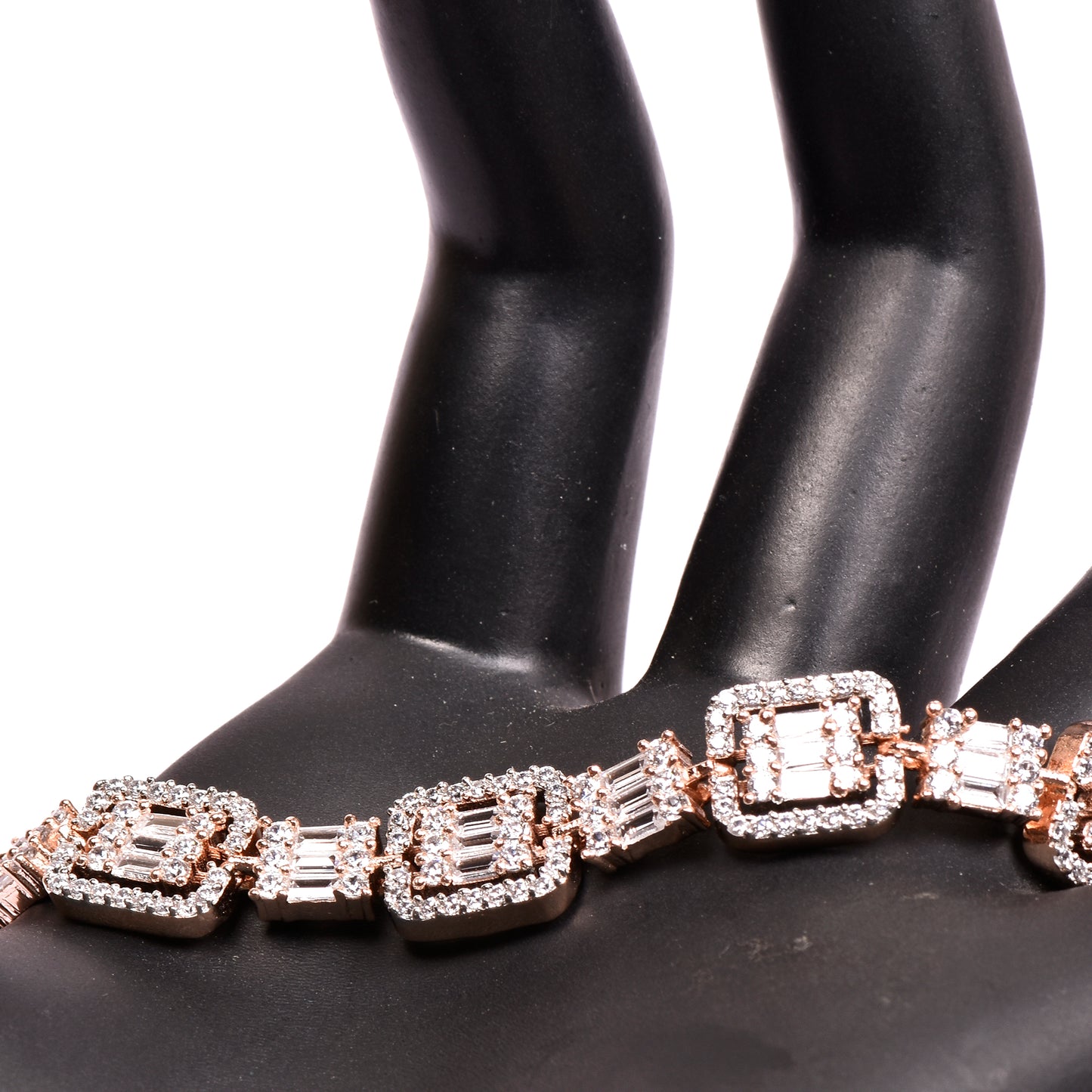 Ornapp Cubic zirconia Square Bracelet| Premium range| American diamond set