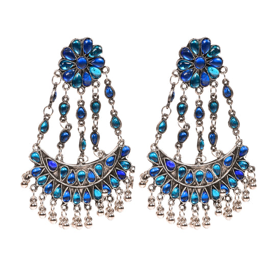 Ornapp Oxidized Flower Jhumki Earrings| Mainstream Jewelry| Oxidized Range