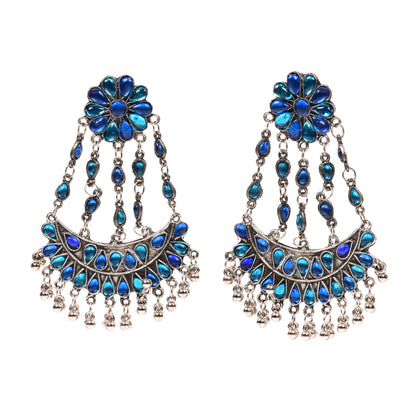 Ornapp Oxidized Flower Jhumki Earrings| Mainstream Jewelry| Oxidized Range