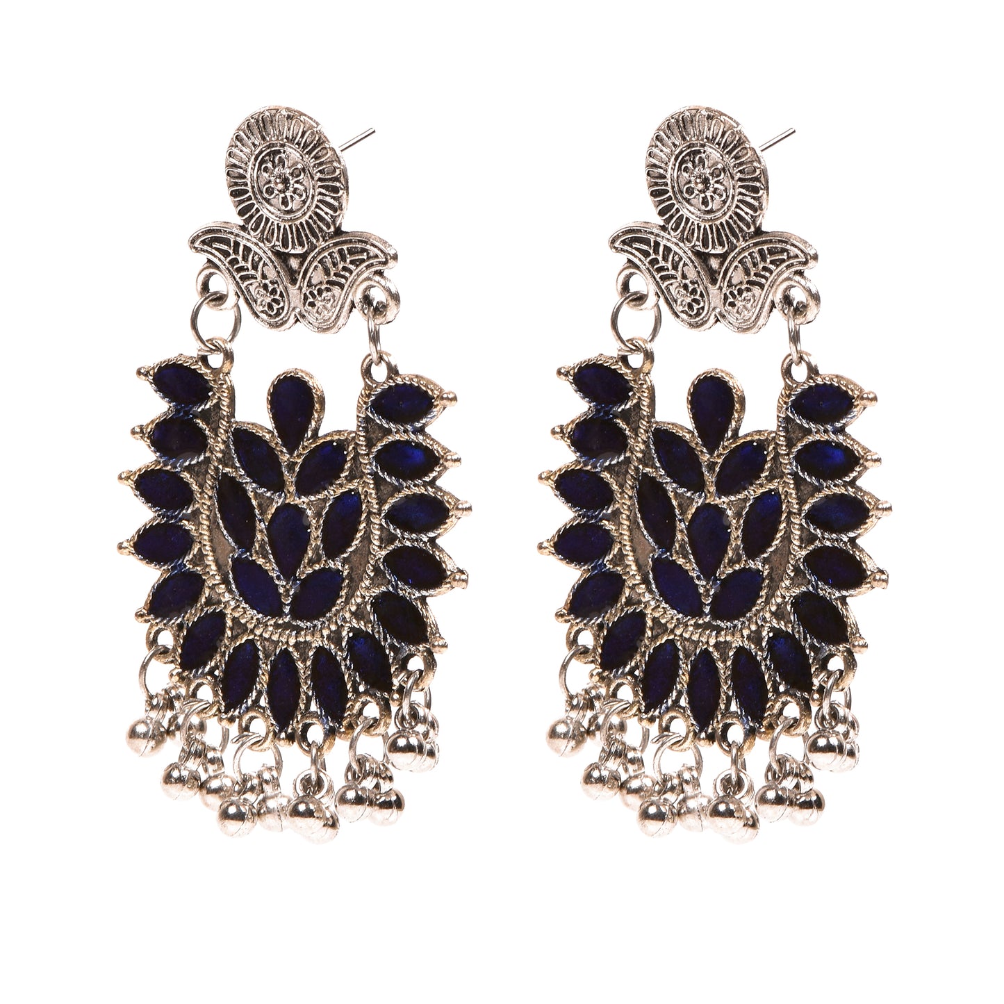Ornapp Oxidized Blue design Jhumka | Trending Jewelry| Oxidized Range