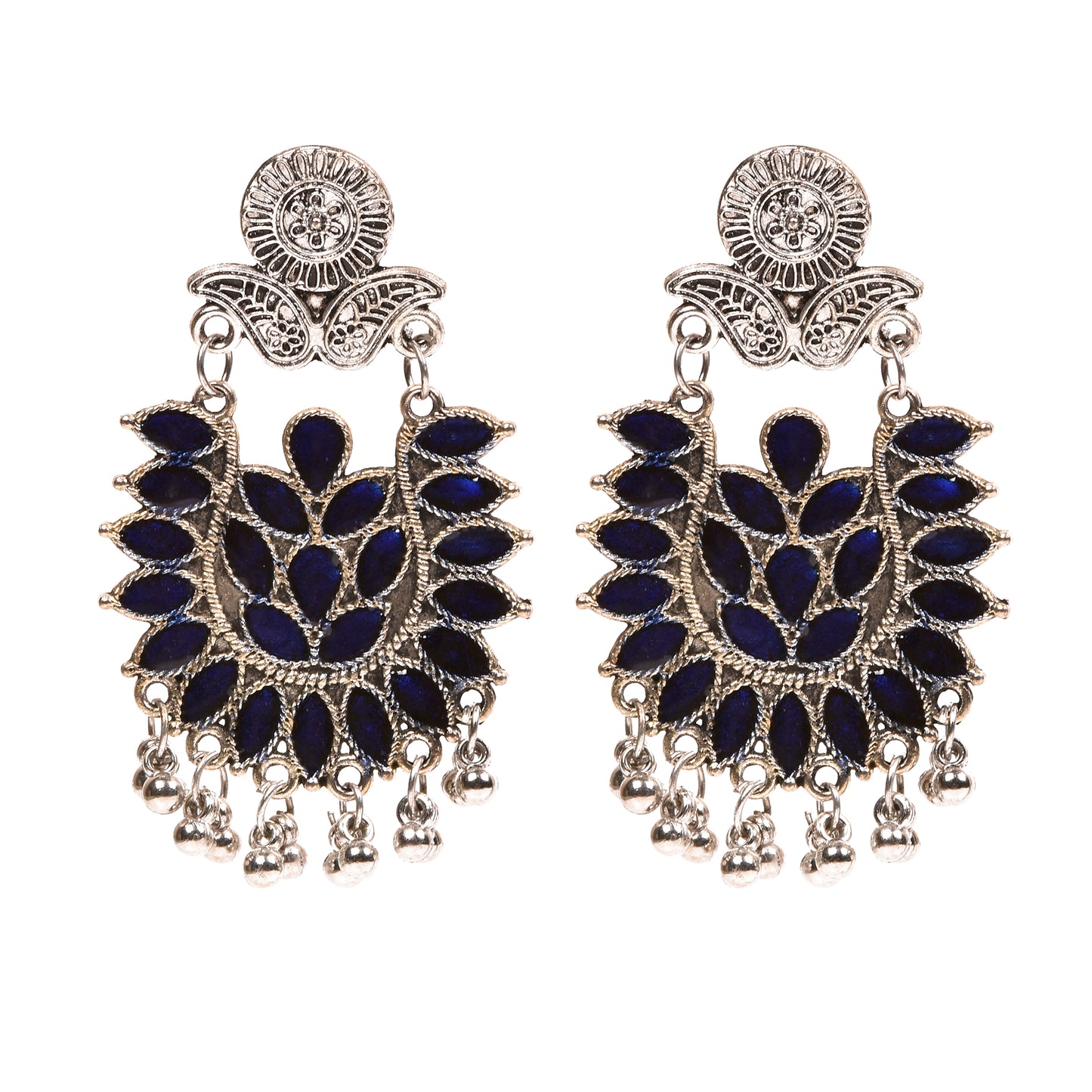 Ornapp Oxidized Blue design Jhumka | Trending Jewelry| Oxidized Range