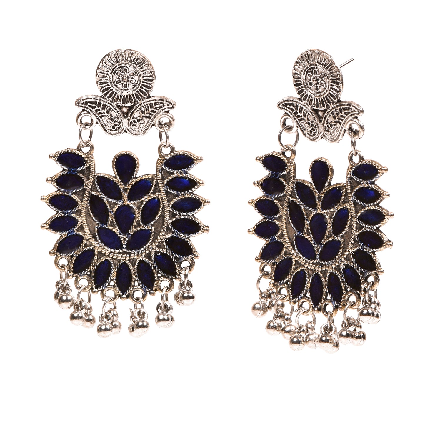 Ornapp Oxidized Blue design Jhumka | Trending Jewelry| Oxidized Range