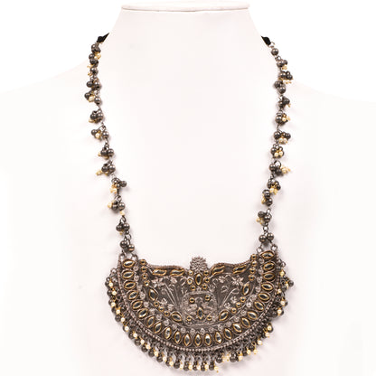 Ornapp Oxidized Semi circle with Mirror Insertions| Mainstream Jewelry| Oxidized Range