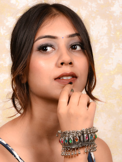 Ornapp Oxidized Multicolored Design Bracelet | Daily wear Jewelry| Oxidized Range