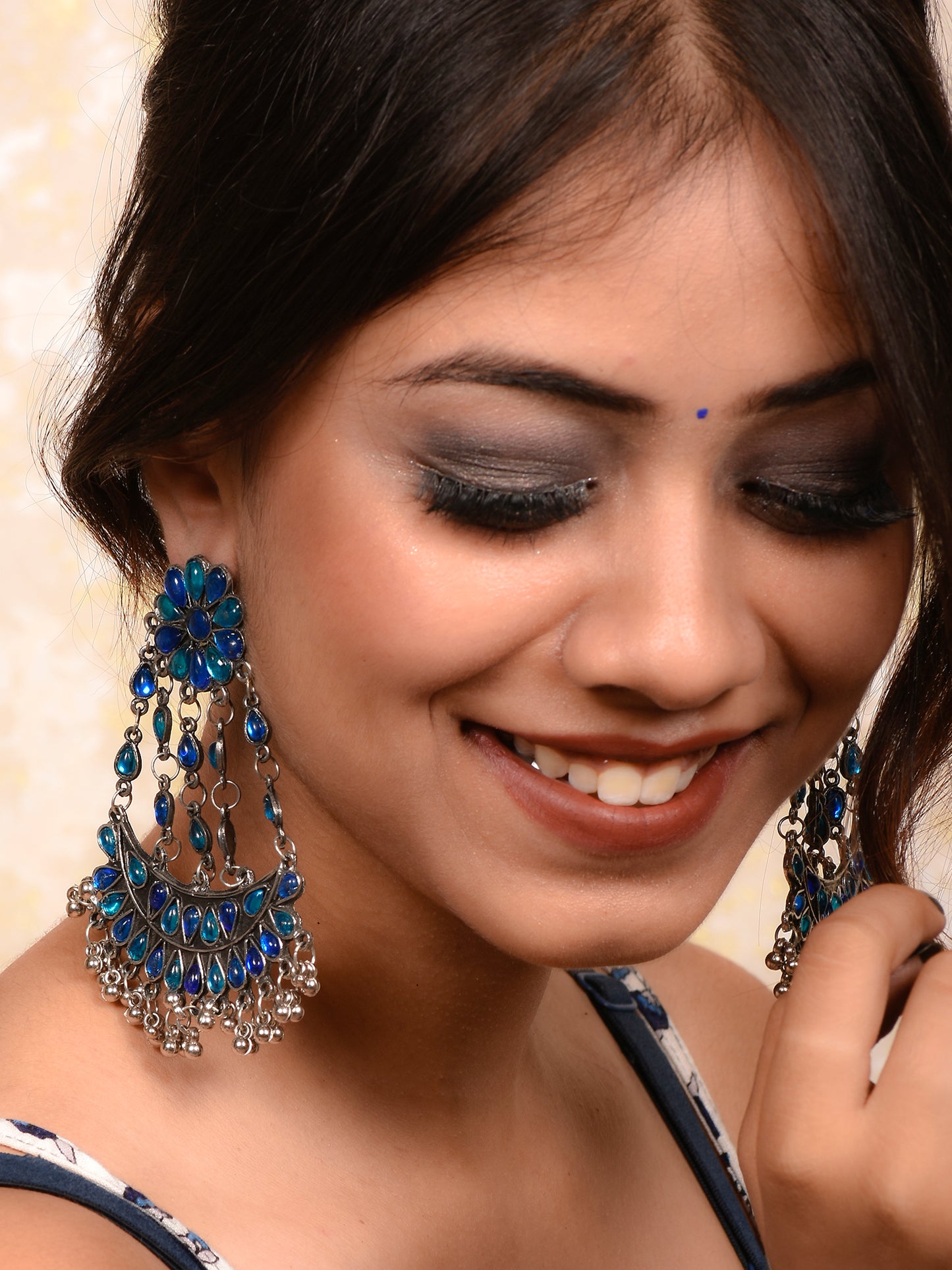 Ornapp Oxidized Flower Jhumki Earrings| Mainstream Jewelry| Oxidized Range