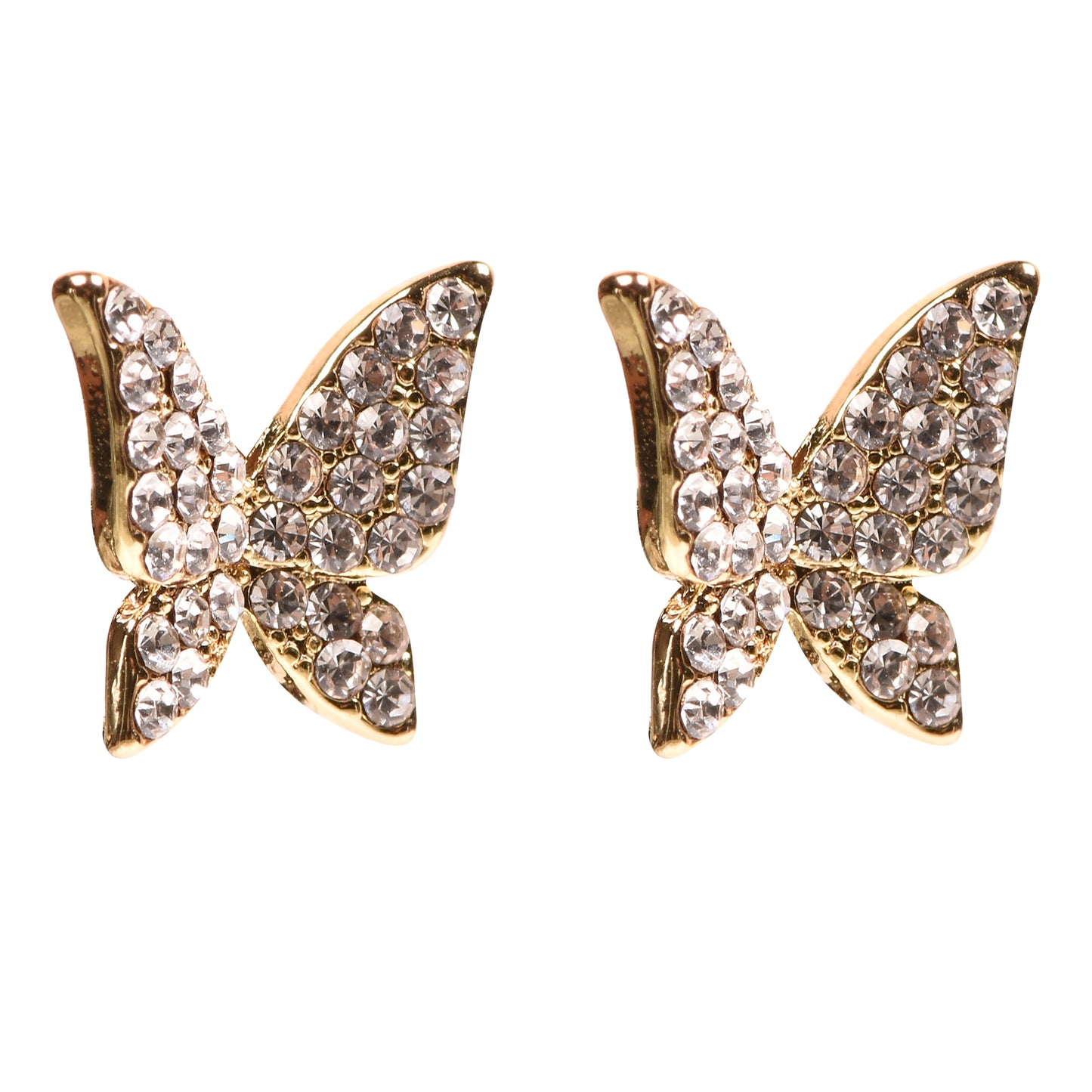 Ornapp Butterfly Earrings with American Diamond studded | Modern earrings| College wear| Beautiful earrings|